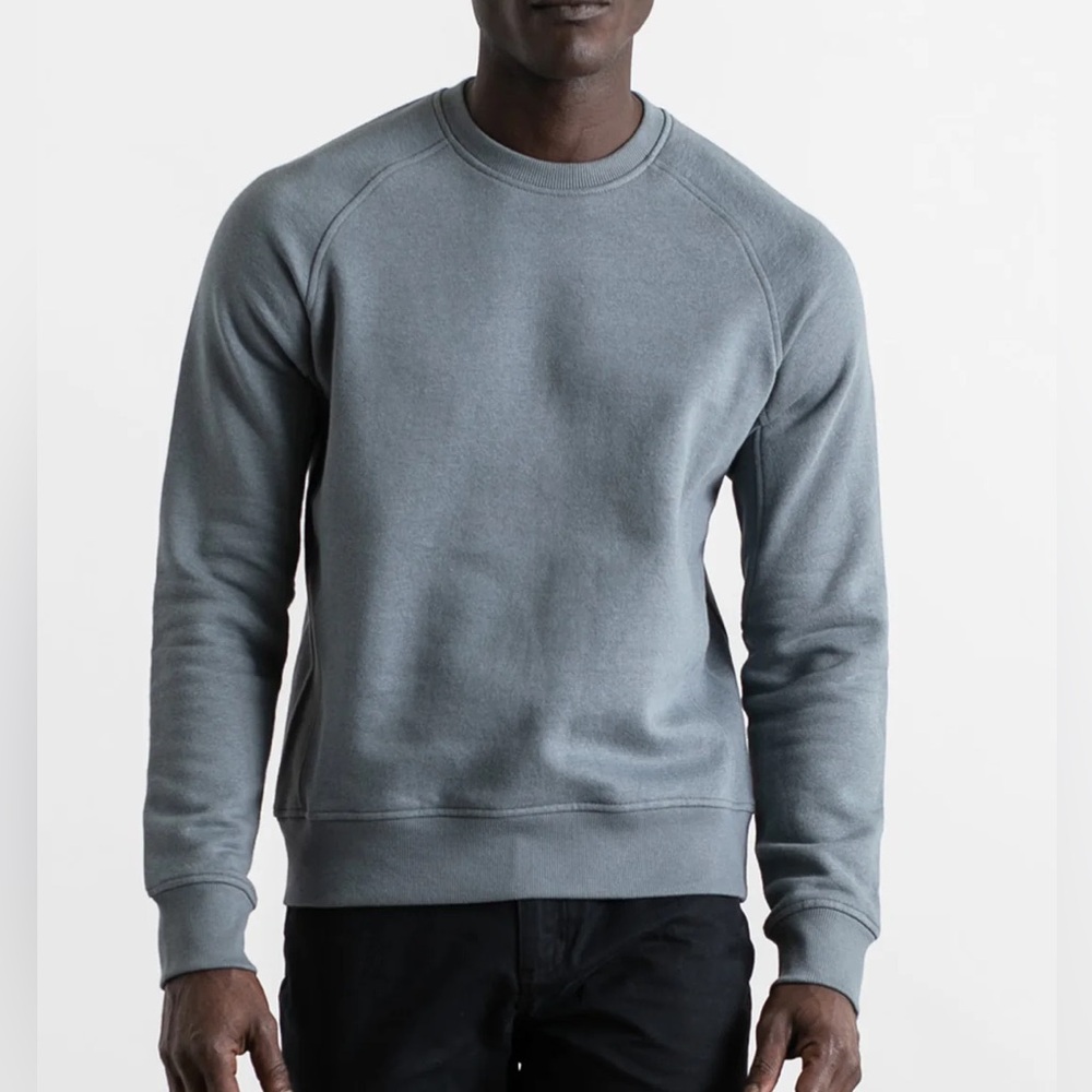 Bridge & Burn The Fremont Crew Sweatshirt on Storm Blue Men’s Medium Organic